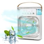 4 in 1 Portable Air Humidifier Cooling USB Fan with 7-Color Night Light