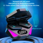 TWS A18 Gaming Bluetooth Earbuds with LED Light